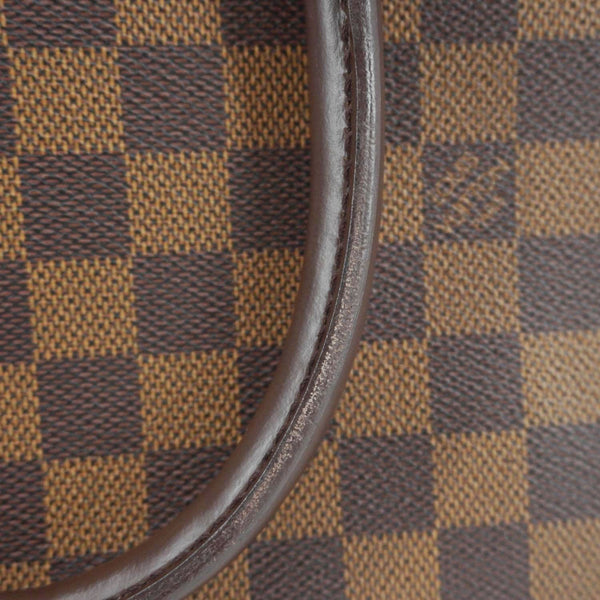LOUIS VUITTON Triana Damier Ebene Satchel Bag Brown