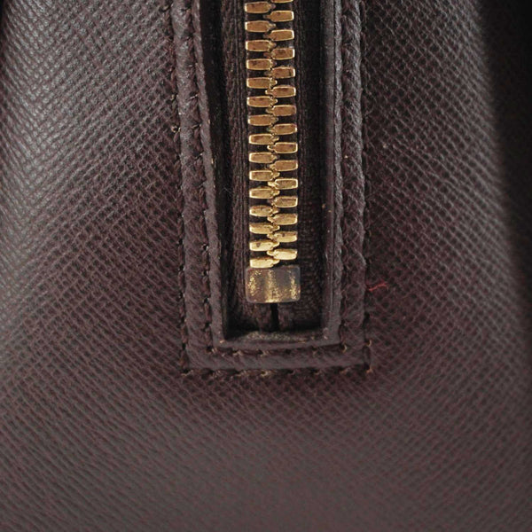 LOUIS VUITTON Triana Damier Ebene Satchel Bag Brown