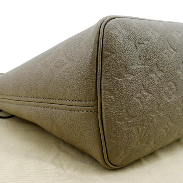 LOUIS VUITTON Neverfull MM Monogram Empreinte Tote Bag Tourterelle