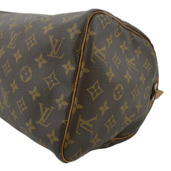 LOUIS VUITTON Speedy 30 Monogram Canvas Satchel Bag Brown