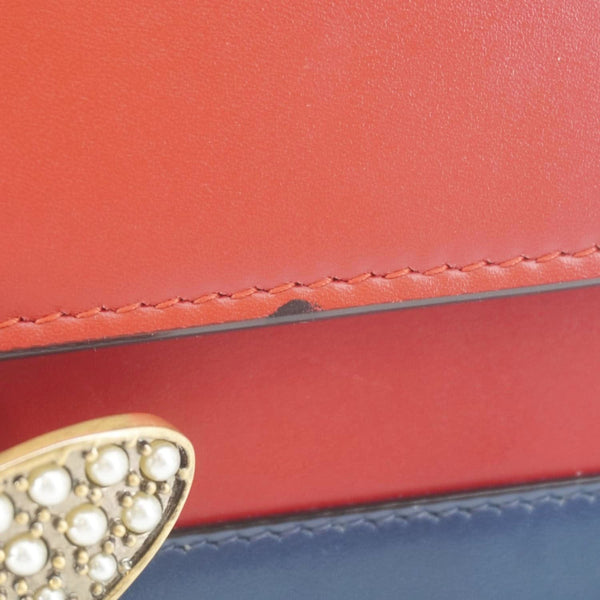 GUCCI Queen Margaret Bee Blind For Love Leather Shoulder Bag Multicolor 476541