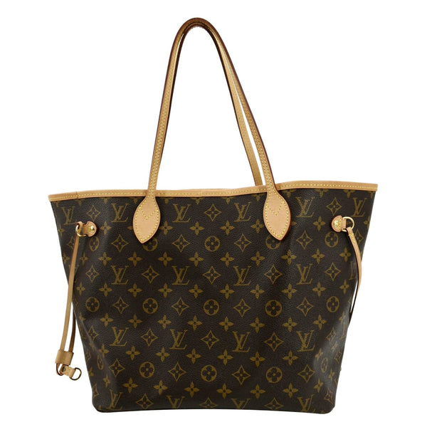 LOUIS VUITTON Neverfull MM Monogram Canvas Tote Bag Brown
