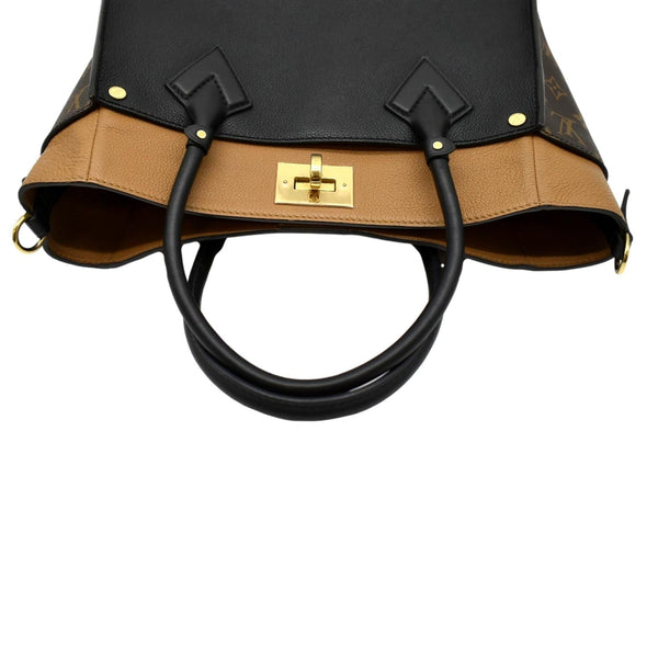 LOUIS VUITTON On My Side MM Calfskin Monogram Canvas Shoulder Bag Black