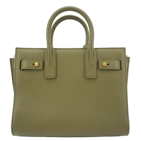 YVES SAINT LAURENT Sac De Jour Leather Shoulder Bag Olive Green