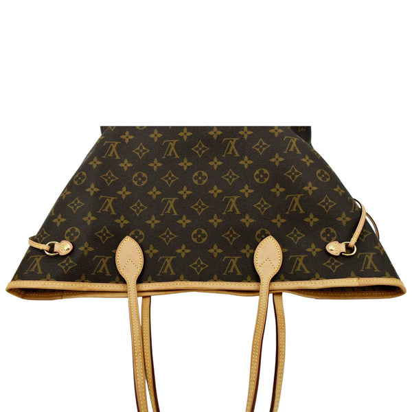 LOUIS VUITTON Neverfull MM Monogram Canvas Tote Bag Brown