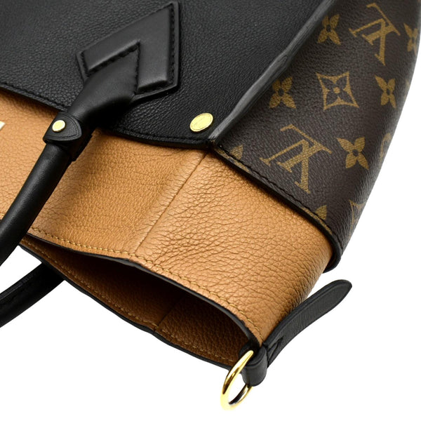 LOUIS VUITTON On My Side MM Calfskin Monogram Canvas Shoulder Bag Black