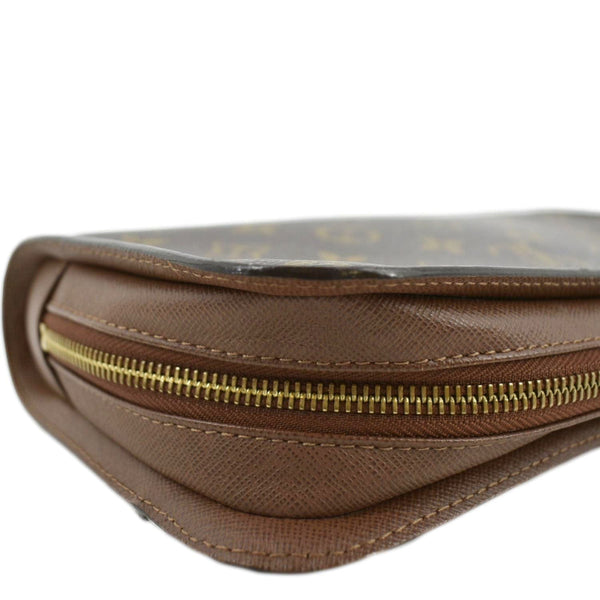 LOUIS VUITTON Orsay Monogram Canvas Clutch Bag Brown