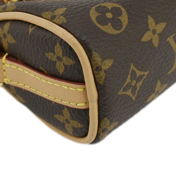 LOUIS VUITTON Speedy Monogram Canvas Bag Charm Brown