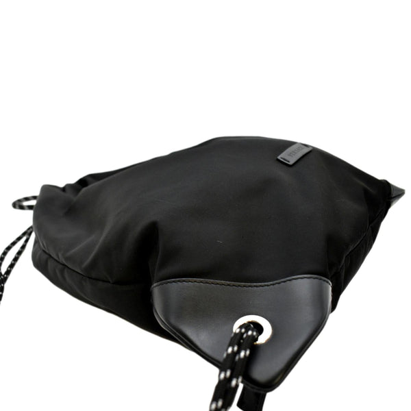 VERSACE La Medusa Drawstring Nylon Backpack Bag Black