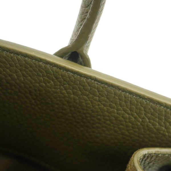 YVES SAINT LAURENT Sac De Jour Leather Shoulder Bag Olive Green
