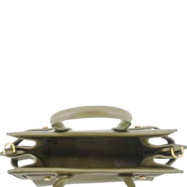 YVES SAINT LAURENT Sac De Jour Leather Shoulder Bag Olive Green