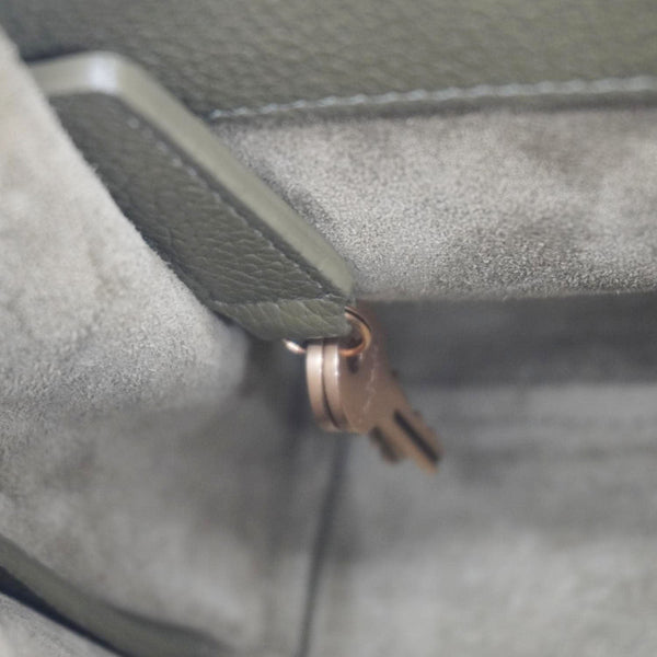 YVES SAINT LAURENT Sac De Jour Leather Shoulder Bag Olive Green