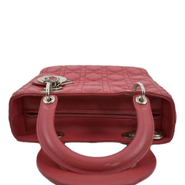 CHRISTIAN DIOR Lady Dior Cannage Lambskin Shoulder Bag Pink