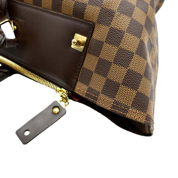 LOUIS VUITTON Greenwich PM Damier Ebene Travel Tote Bag Brown