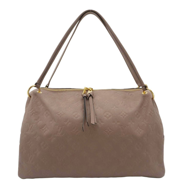 LOUIS VUITTON Ponthieu MM Empreinte Leather Shoulder Bag Taupe