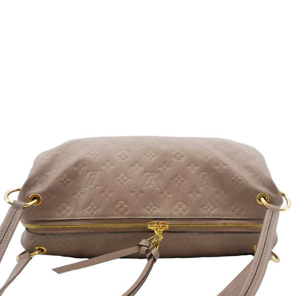 LOUIS VUITTON Ponthieu MM Empreinte Leather Shoulder Bag Taupe