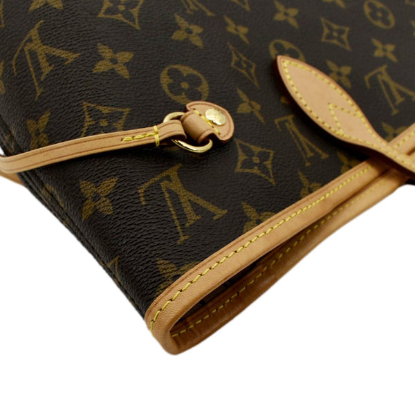 LOUIS VUITTON Neverfull MM Monogram Canvas Tote Bag Brown
