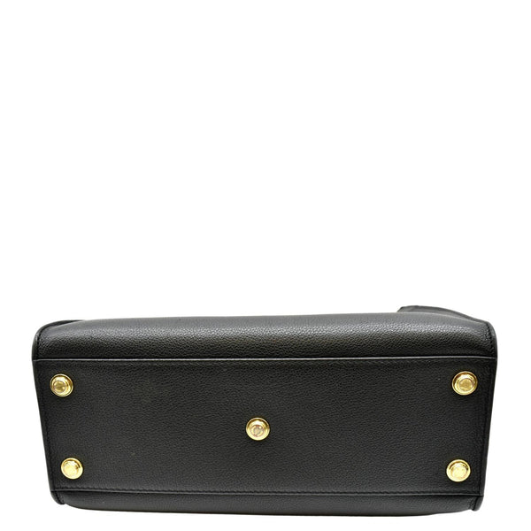 LOUIS VUITTON On My Side MM Calfskin Monogram Canvas Shoulder Bag Black