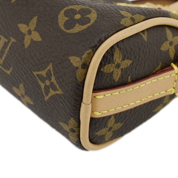LOUIS VUITTON Speedy Monogram Canvas Bag Charm Brown