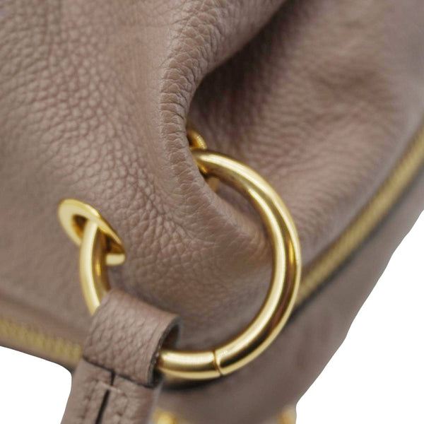 LOUIS VUITTON Ponthieu MM Empreinte Leather Shoulder Bag Taupe