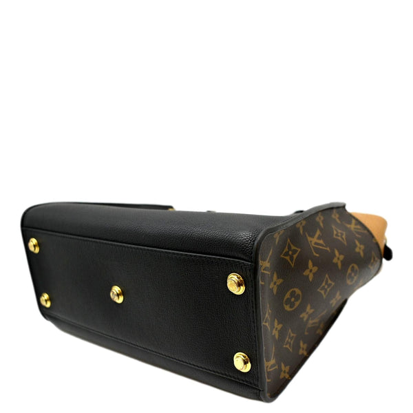 LOUIS VUITTON On My Side MM Calfskin Monogram Canvas Shoulder Bag Black