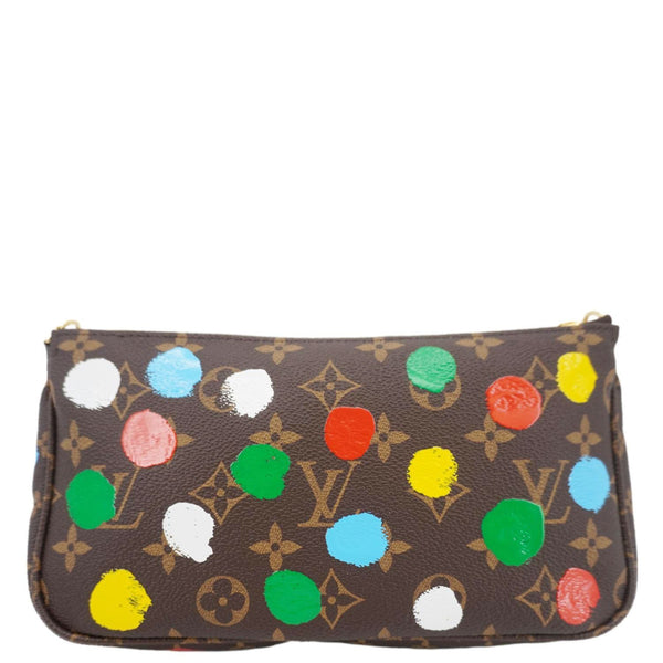 LOUIS VUITTON LV×YK Multi Pochette Accessories Monogram Dot Canvas Shoulder Bag Brown