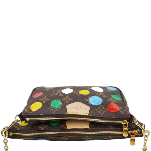 LOUIS VUITTON LV×YK Multi Pochette Accessories Monogram Dot Canvas Shoulder Bag Brown