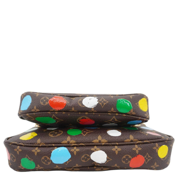 LOUIS VUITTON LV×YK Multi Pochette Accessories Monogram Dot Canvas Shoulder Bag Brown