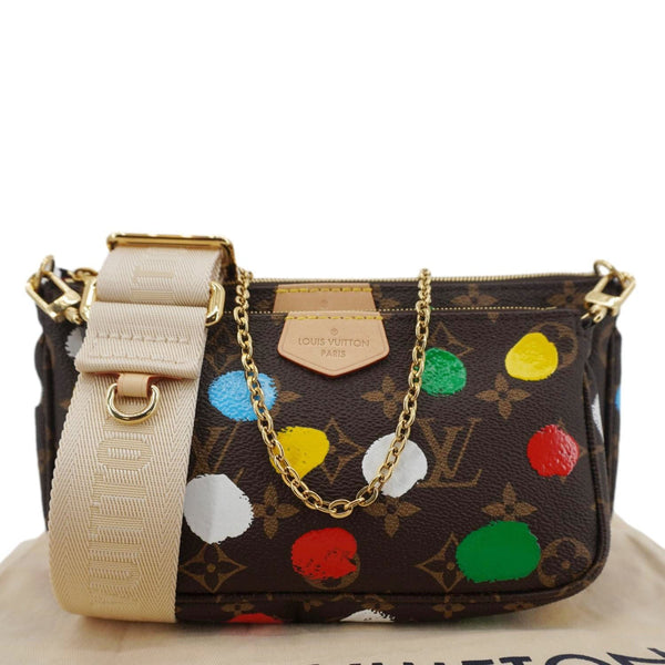 LOUIS VUITTON LV×YK Multi Pochette Accessories Monogram Dot Canvas Shoulder Bag Brown