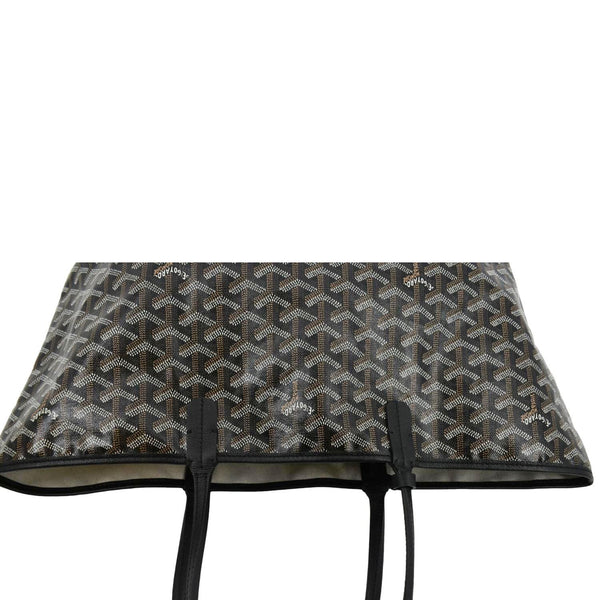 GOYARD Saint Louis PM Chevron Print Canvas Tote Bag Black