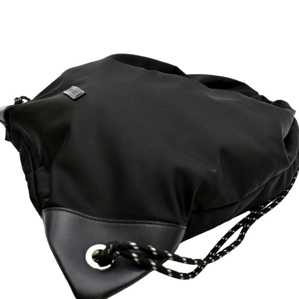 VERSACE La Medusa Drawstring Nylon Backpack Bag Black