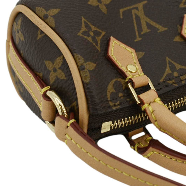 LOUIS VUITTON Speedy Monogram Canvas Bag Charm Brown