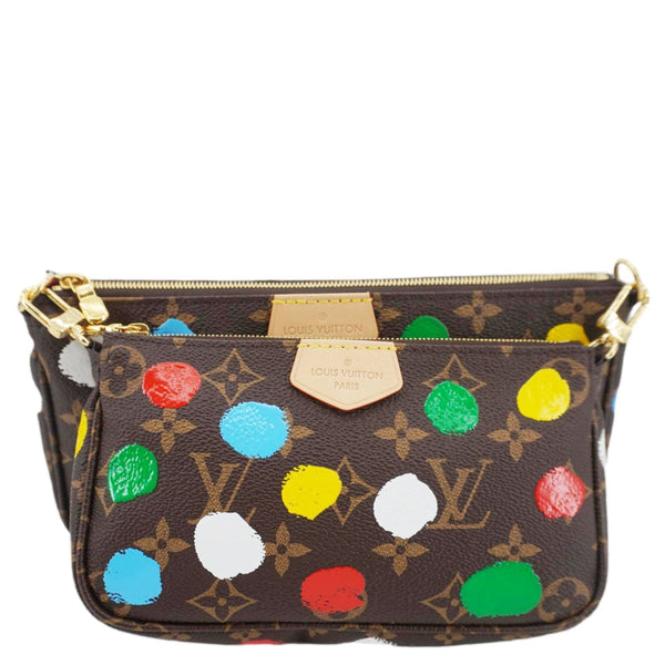 LOUIS VUITTON LV×YK Multi Pochette Accessories Monogram Dot Canvas Shoulder Bag Brown