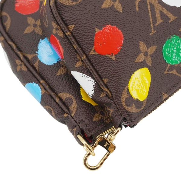 LOUIS VUITTON LV×YK Multi Pochette Accessories Monogram Dot Canvas Shoulder Bag Brown