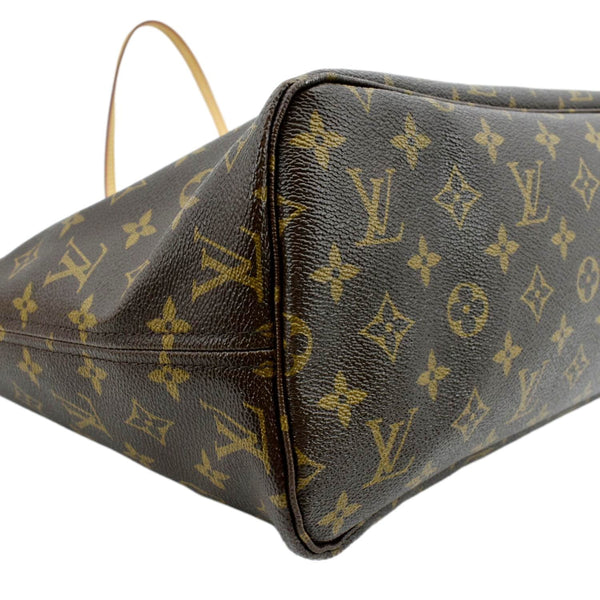 LOUIS VUITTON Neverfull MM Monogram Canvas Tote Bag Brown