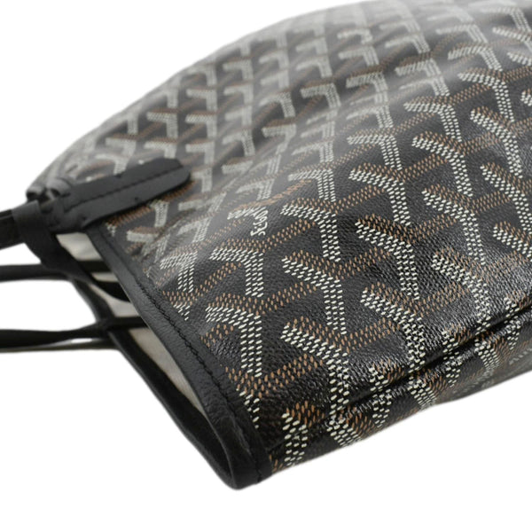 GOYARD Saint Louis PM Chevron Print Canvas Tote Bag Black