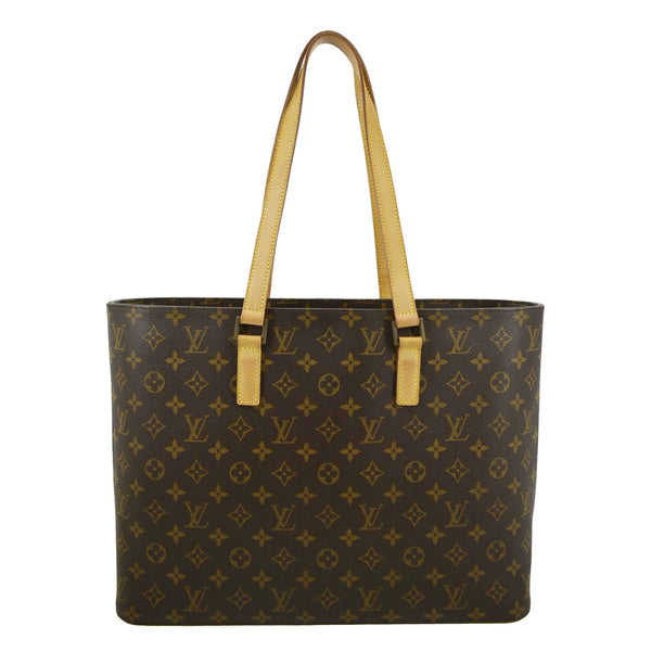 LOUIS VUITTON Luco Monogram Canvas Tote Bag Brown