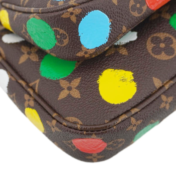LOUIS VUITTON LV×YK Multi Pochette Accessories Monogram Dot Canvas Shoulder Bag Brown