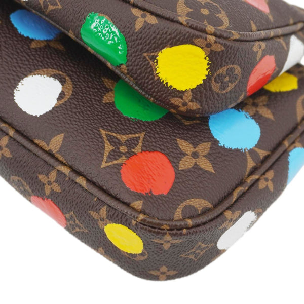 LOUIS VUITTON LV×YK Multi Pochette Accessories Monogram Dot Canvas Shoulder Bag Brown
