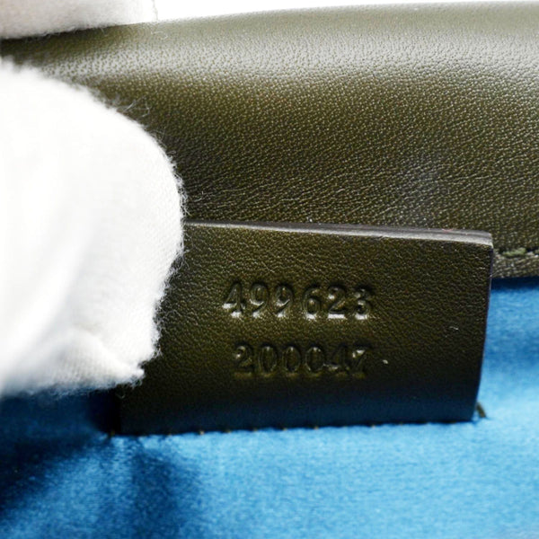 GUCCI Dionysus Small GG Velvet Shoulder Bag Olive 499623