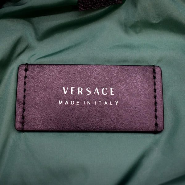 VERSACE La Medusa Drawstring Nylon Backpack Bag Black