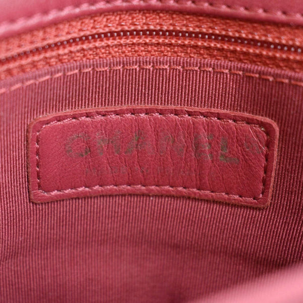 CHANEL 3 Pocket Accordion Flap Small Patent Leather Shoulder Bag Red