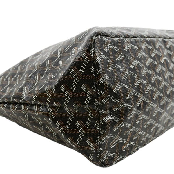 GOYARD Saint Louis PM Chevron Print Canvas Tote Bag Black