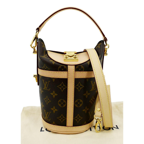 LOUIS VUITTON Monogram Canvas Duffle Shoulder Bag Brown