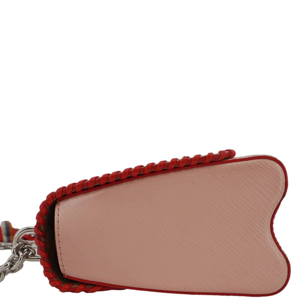 LOUIS VUITTON Twist MM Epi Flower Leather Crossbody Bag Rose Ballerine