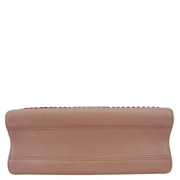 LOUIS VUITTON Twist MM Epi Flower Leather Crossbody Bag Rose Ballerine