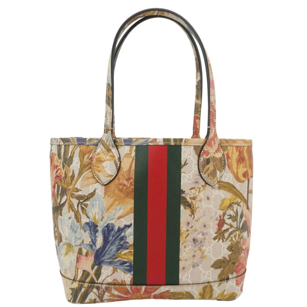 GUCCI Ophidia Small GG Supreme Flora Canvas Tote Bag Multicolor 726762