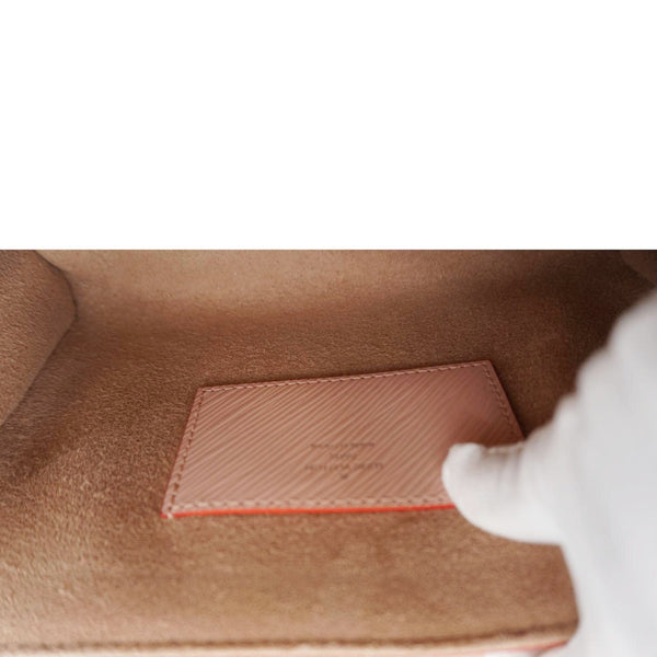 LOUIS VUITTON Twist MM Epi Flower Leather Crossbody Bag Rose Ballerine