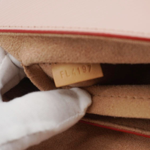 LOUIS VUITTON Twist MM Epi Flower Leather Crossbody Bag Rose Ballerine