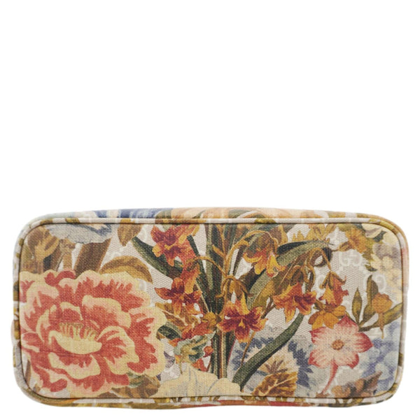 GUCCI Ophidia Small GG Supreme Flora Canvas Tote Bag Multicolor 726762